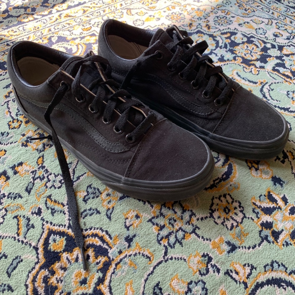 Vans Old Skool Skate Shoe - Black Monochrome